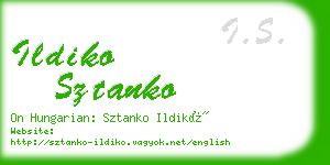 ildiko sztanko business card